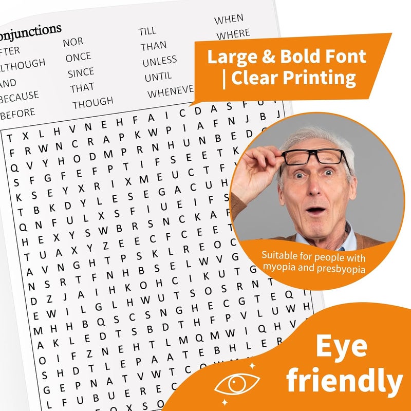 Kalysky 12 Pack Large Print Word Search Books for Adult, 15000+ Words Word Search Puzzle Books for Adults, Seniors and Teens, Brain Games Activity Book - Image 3